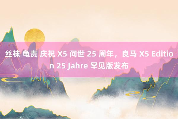 丝袜 龟责 庆祝 X5 问世 25 周年，良马 X5 Edition 25 Jahre 罕见版发布