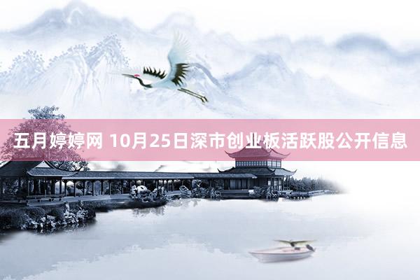 五月婷婷网 10月25日深市创业板活跃股公开信息