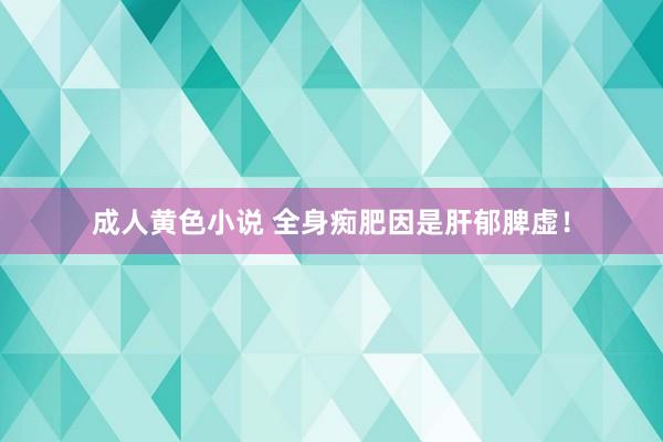 成人黄色小说 全身痴肥因是肝郁脾虚！