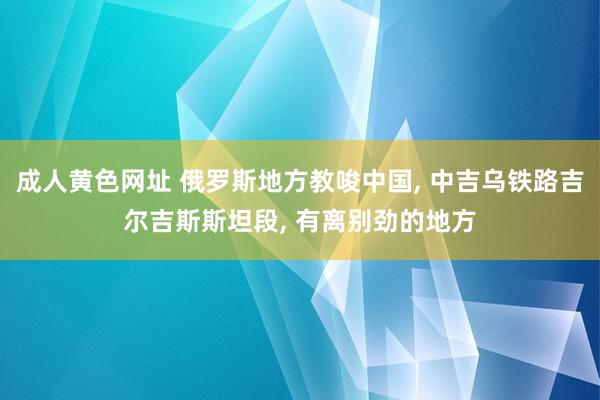 成人黄色网址 俄罗斯地方教唆中国， 中吉乌铁路吉尔吉斯斯坦段， 有离别劲的地方