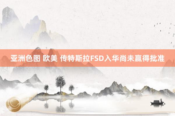 亚洲色图 欧美 传特斯拉FSD入华尚未赢得批准