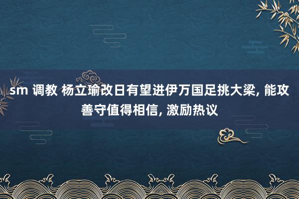 sm 调教 杨立瑜改日有望进伊万国足挑大梁， 能攻善守值得相信， 激励热议