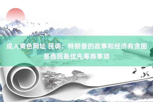 成人黄色网址 民调：特朗普的政事和经济有贪图是选民最优先筹商事项