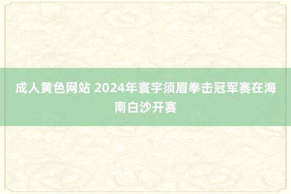 成人黄色网站 2024年寰宇须眉拳击冠军赛在海南白沙开赛