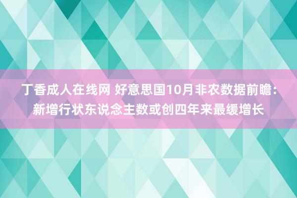 丁香成人在线网 好意思国10月非农数据前瞻：新增行状东说念主数或创四年来最缓增长