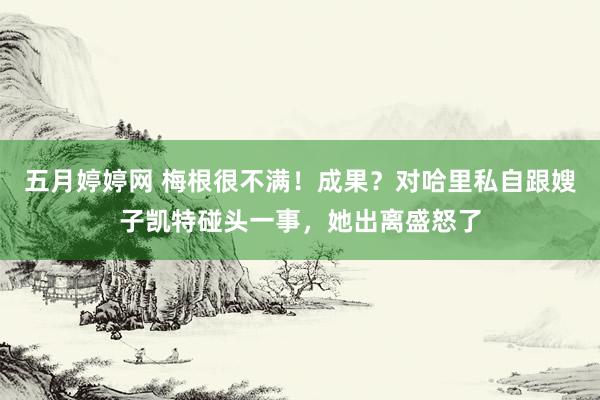 五月婷婷网 梅根很不满！成果？对哈里私自跟嫂子凯特碰头一事，她出离盛怒了