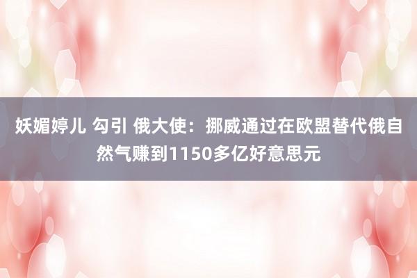 妖媚婷儿 勾引 俄大使：挪威通过在欧盟替代俄自然气赚到1150多亿好意思元