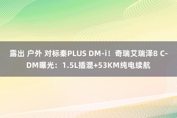 露出 户外 对标秦PLUS DM-i！奇瑞艾瑞泽8 C-DM曝光：1.5L插混+53KM纯电续航