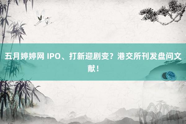 五月婷婷网 IPO、打新迎剧变？港交所刊发盘问文献！